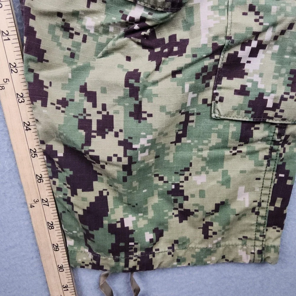 US Navy Pants Mens L Short 34x30 Green Navy NWU Type III Camo Cargo Seals Work